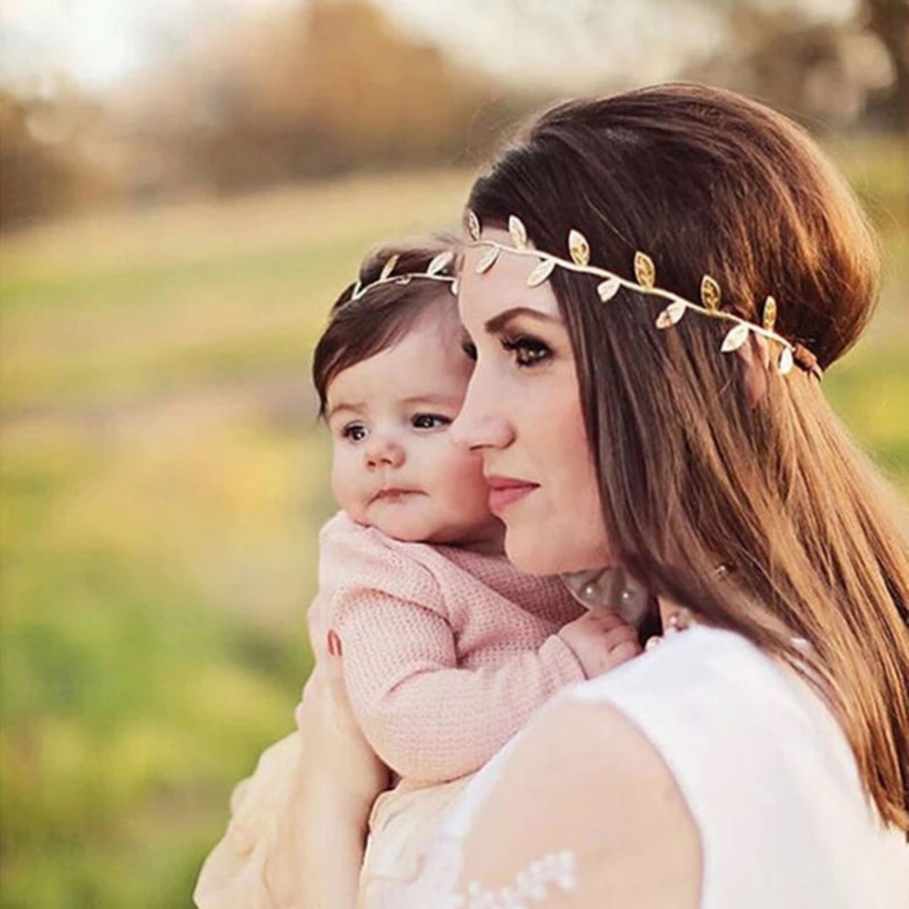 Mommy and Me Gold headbands